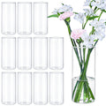 12pcs 8 Inch Clear Glass Cylinder Vases for Centerpieces