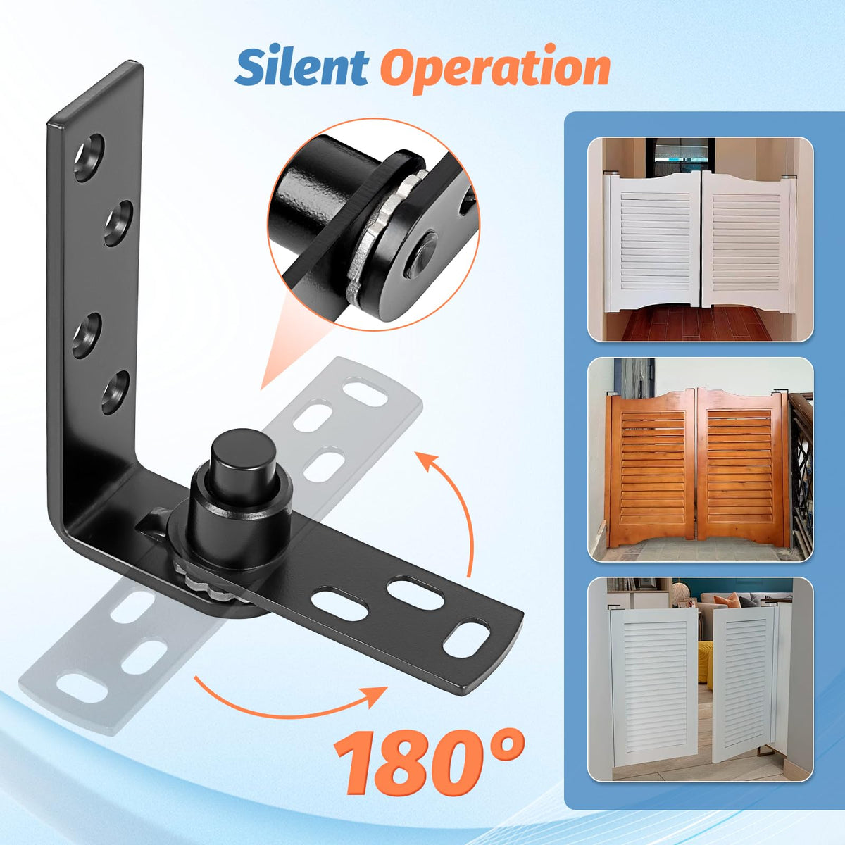 Heavy Duty Saloon Door Hinges, 304 Stainless Steel Double Swing Door Hinges