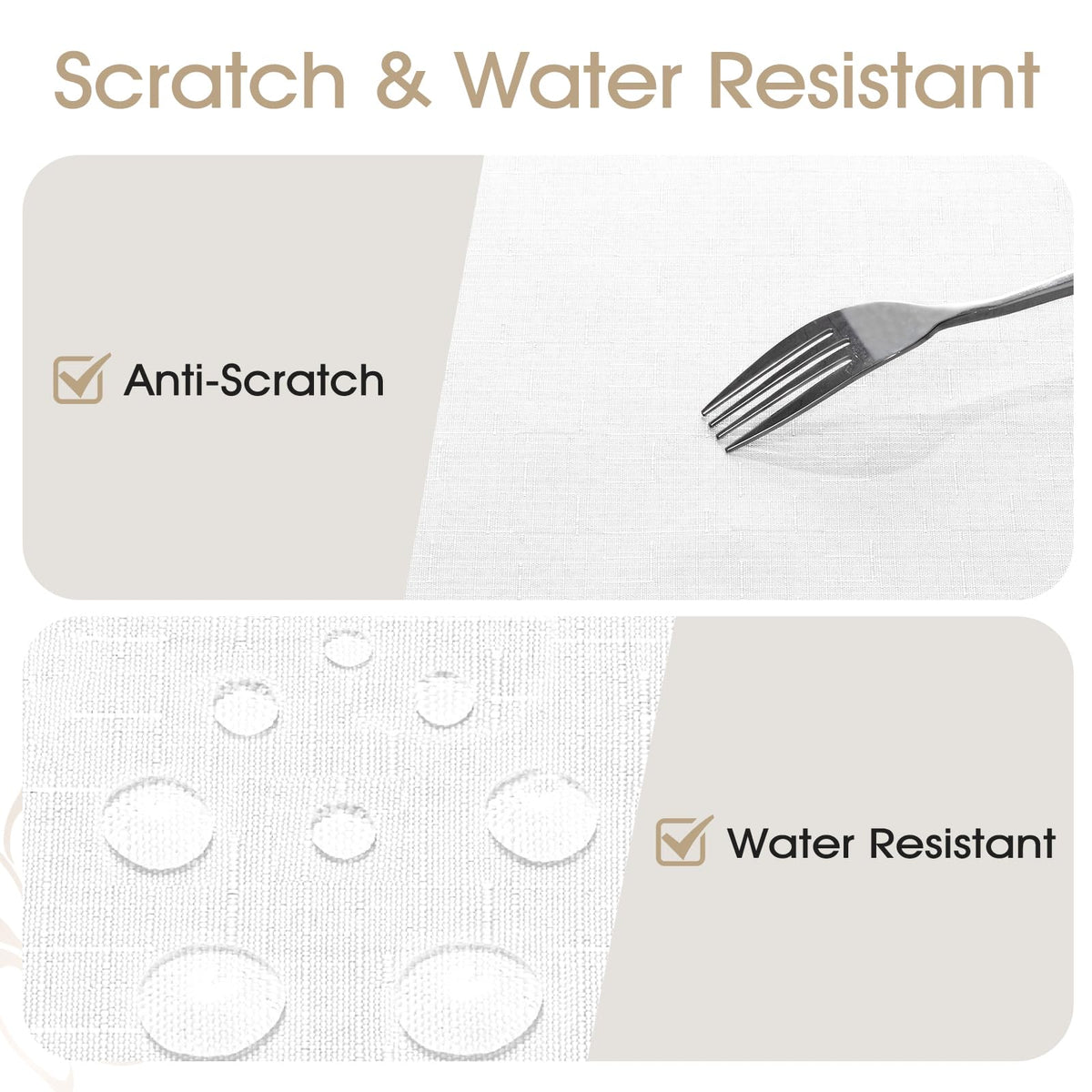 Rectangle 8 Feet Tablecloth 60x120 inch Linen Textured Table Cloth Stain and Wrinkle Resistant Washable Polyester