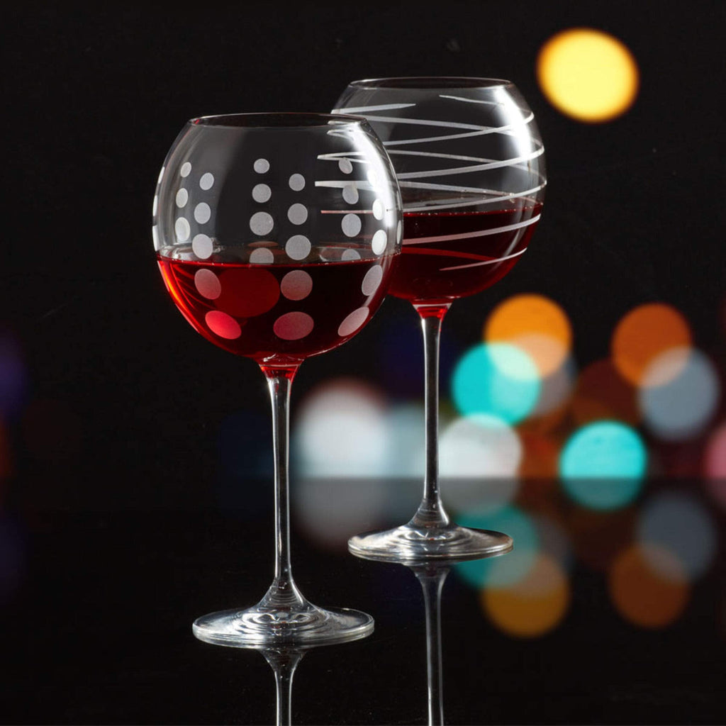 Cheers Balloon Goblet Wine Glass, 24.5-Ounce, Set of 4, Transparent
