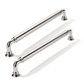 2 Pack 8 Inch Hole Center Vibrant Polished Nickel Cabinet pulls Heavy-Duty Solid Cabinet Handle Hardware Suitable for
