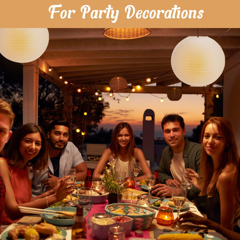 Inspired Noguchi Style 2 Pack 30 Inch Large Paper Lanterns White Hanging Lantern for Decor
