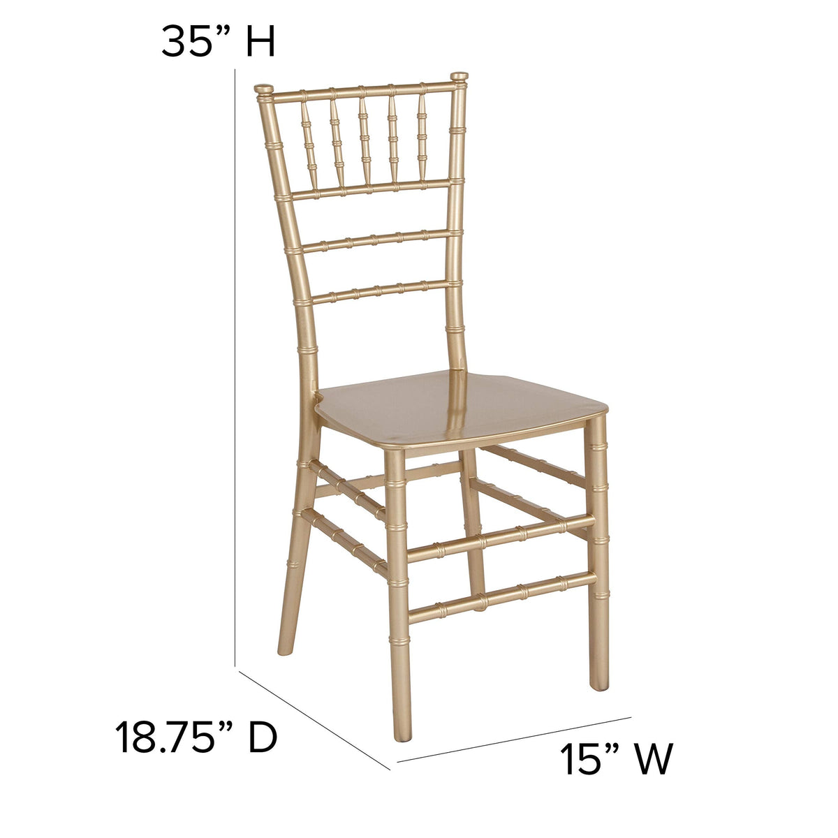 Series Gold Resin Stacking Chiavari Chair