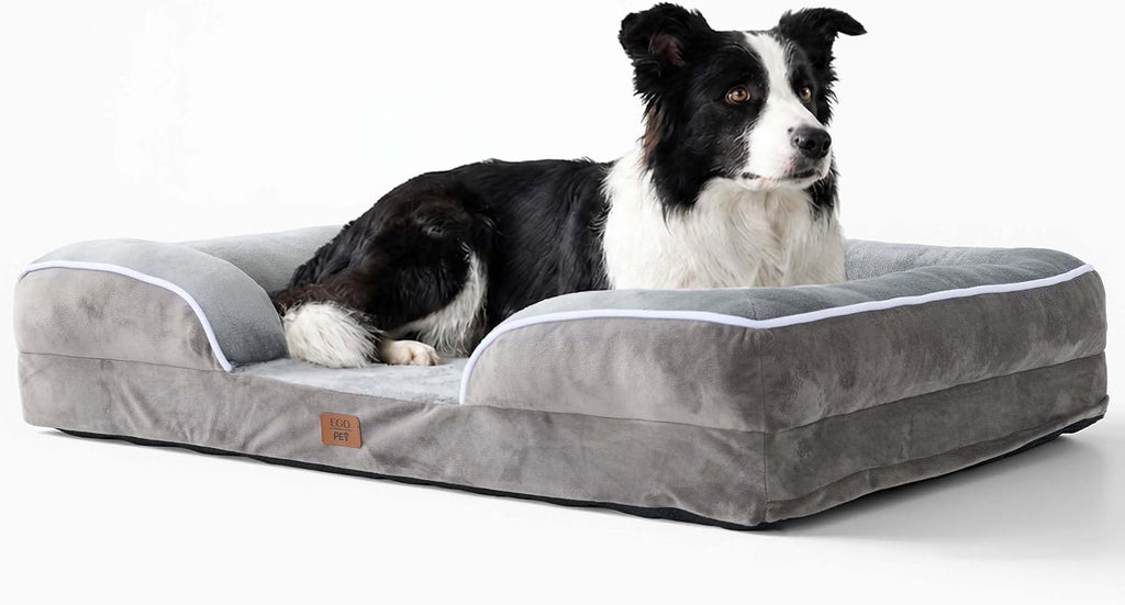Orthopedic Dog Bed Medium Size Dogs: Comfort Cats Couch Sofa with Washable Removable Cover, Soft Flannel