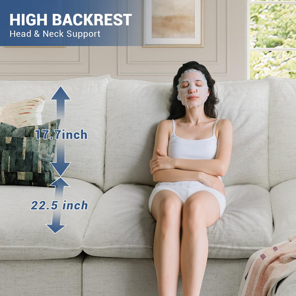 Cloud Modular Sectional Sofa, Waterproof 3 Seat Couch, Cream White