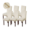 Waterproof Chair Covers Dining Chair Covers Kitchen Parsons Chair Cover (Beige, 6 PCS)