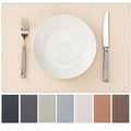 Faux Leather Placemats Set of 4 Vinyl Washable Wipeable Table Mats Dining Table Heat Resistant Waterproof Modern