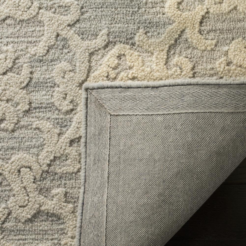 Blossom Collection Area Rug, Grey & Ivory, Contemporary Design, Ideal for High Traffic Areas in Living