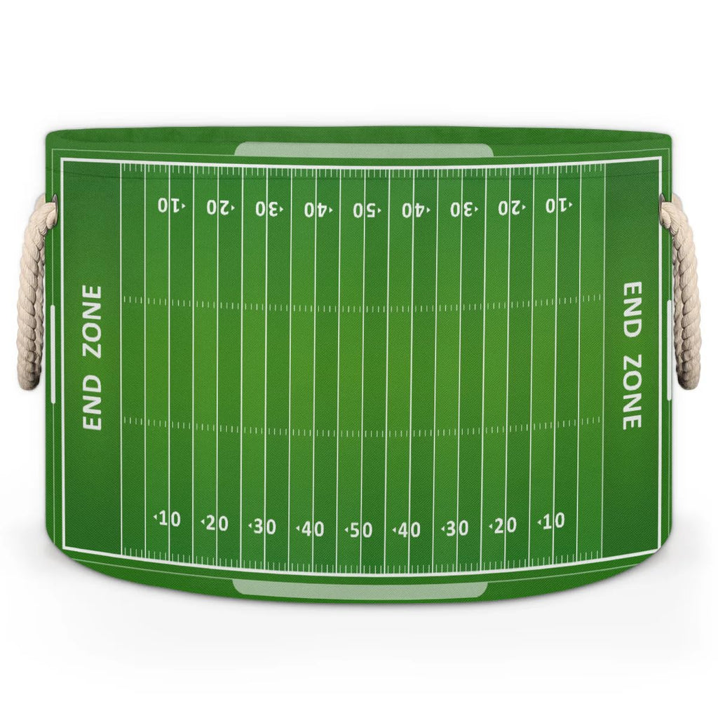 Large Round Storage Basket Sports Football Field Collapsible Circle Storage Bin Laundry Hamper With Handle for Kids