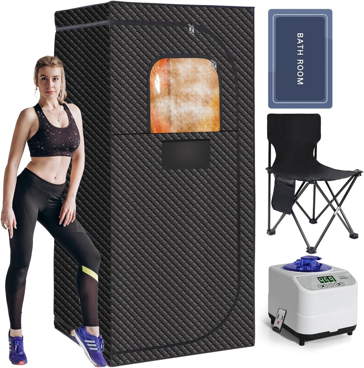 Sauna Box for Relaxation,Portable Steam Sauna for Body Relaxation,Portable Personal SPA Steam Tent with 3L /1500W