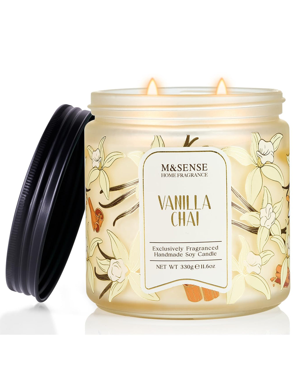 Vanilla Chai Scented Candle Spicy Warm Tea Aroma for Fall Evenings