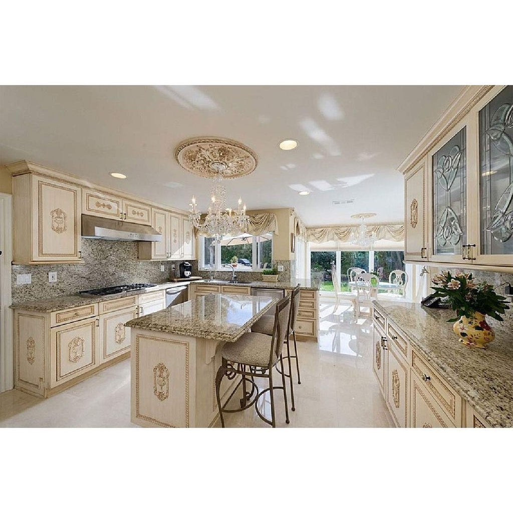 32 5/8"OD X 2"P Bradford Ceiling Medallion Fits Canopies Up to 6 5/8", Pale Gold