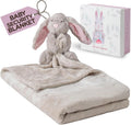 XL Baby Blanket with Stuffed Animal Bunny Lovey 40 x 28 Inch