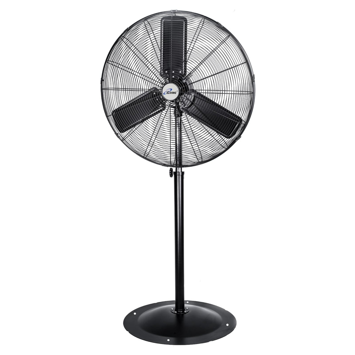 30" Commercial Pedestal Oscillating Fan - Shop, Garage, Warehouse - 120V, 1.8A, 8400 CFM