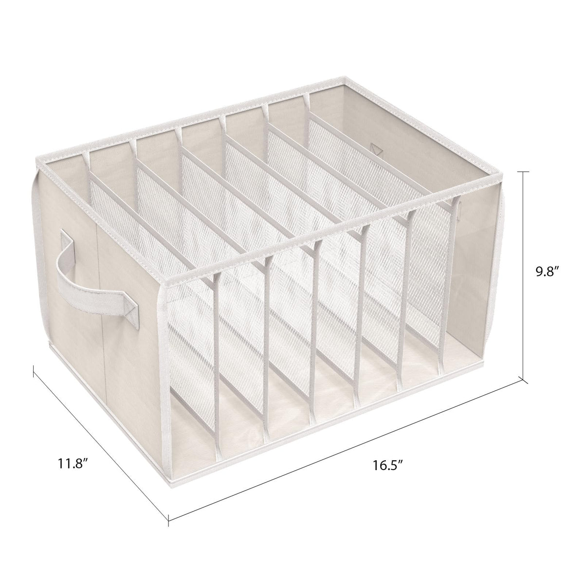 Pants Organizer for Closet Closet Drawer Organizer, Beige, 6 Pack
