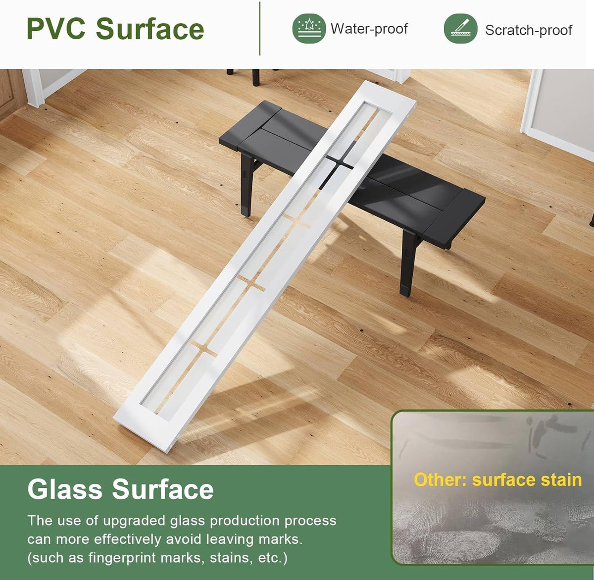Bifold Barn Door 24x84 Inch (Double 12x84), Preassembled White Frosted Glass Cross Transparent Bifolding Door with 28"