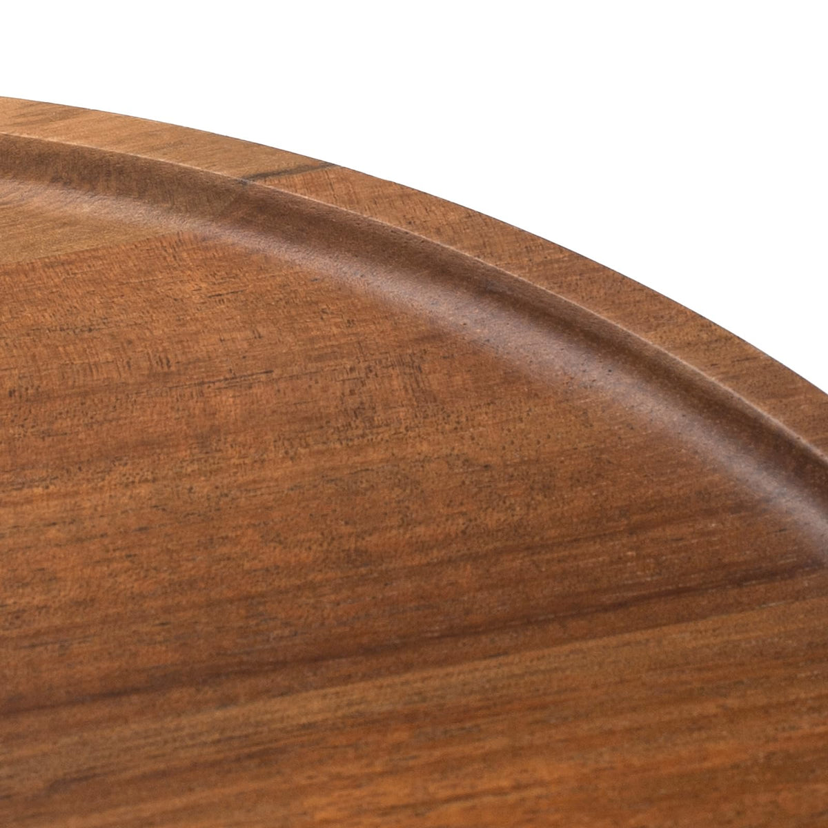 11.8" Round Wood Tray, Acacia Wooden Decorative Serving Tray for Coffee Table and Home Decor, Wooden Appetizer