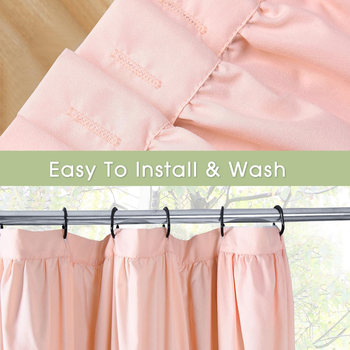 Peach Ruffle for Master Bathroom