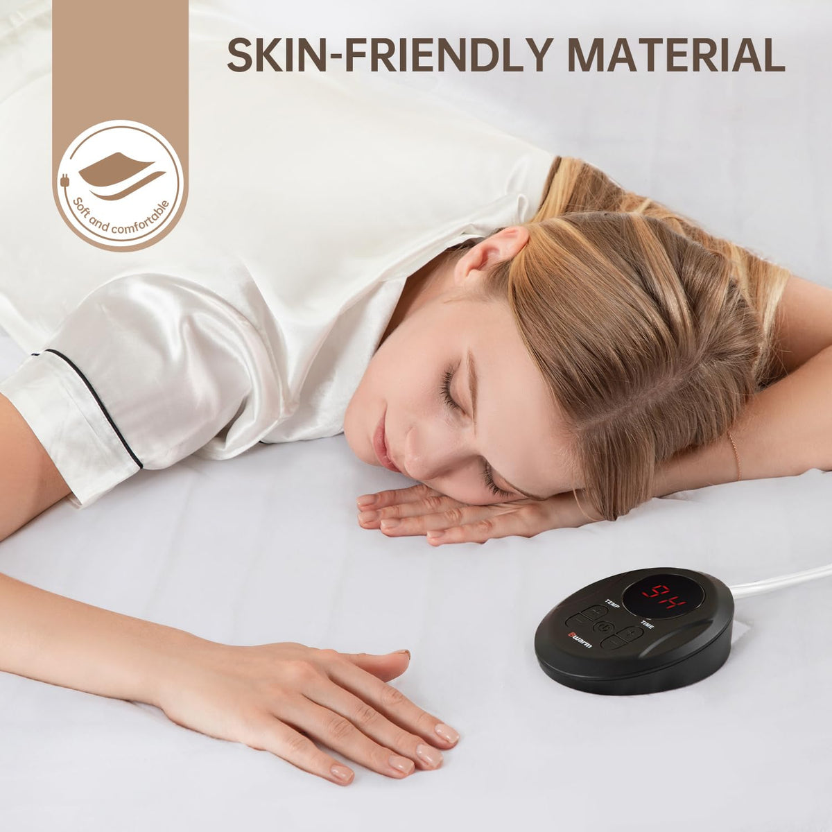 Electric Heated Mattress Pad, 78" x 80", Bed Warmer, Dual Control, 9 Heat Settings, 1-12 Hours Auto Off