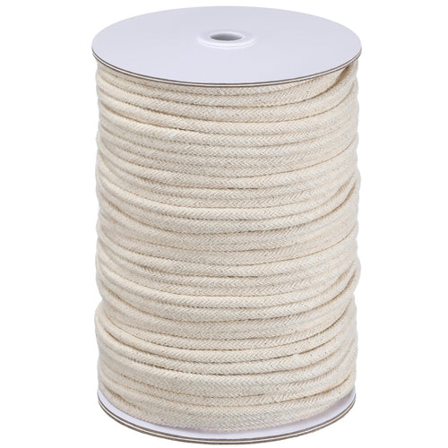 0.12 Inch x 100 yd Cotton Piping Cord Natural Cording for Sewing Cotton Cord for Upholstery Pillows Welting