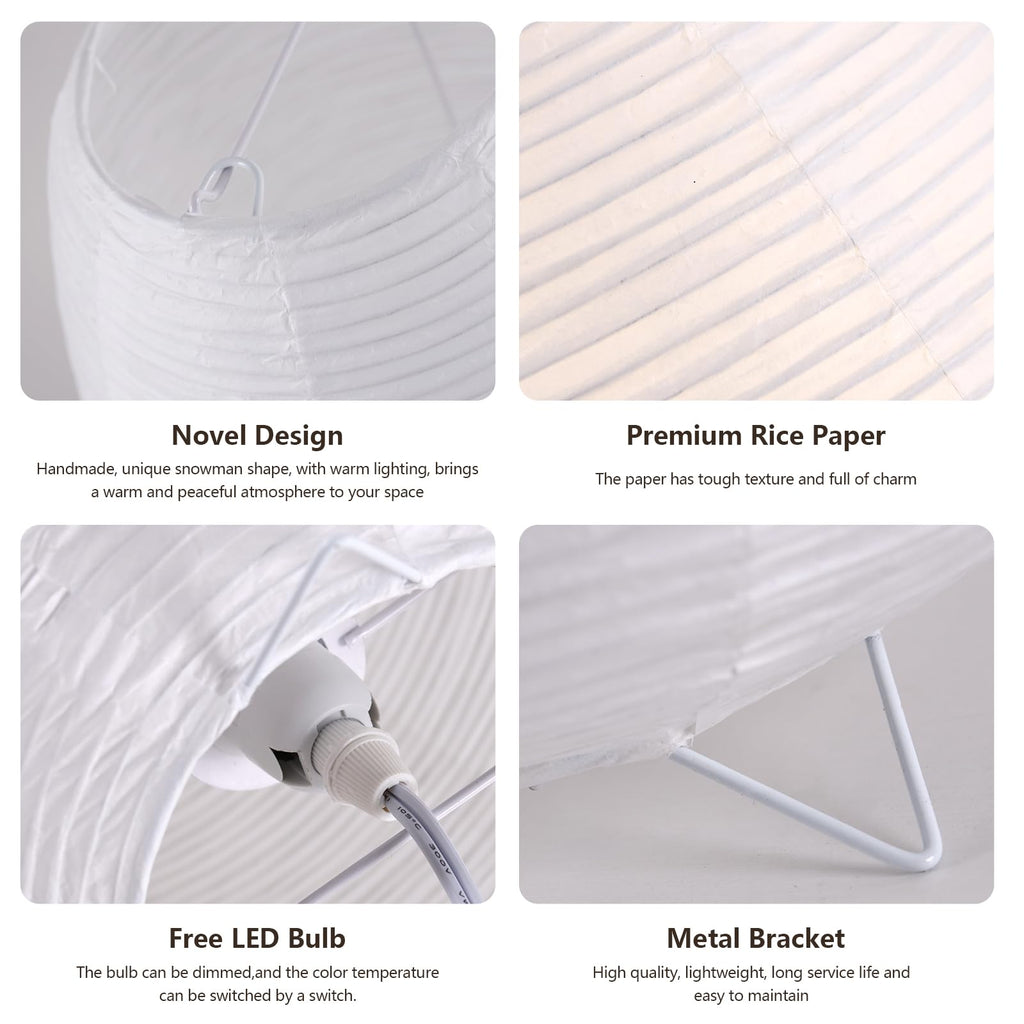 Small Rice Paper Lamp, Japanese Lamp Lantern Table Lamp, Paper Table Lamp, Lantern Lamps for Desk Bedrooms Bedside