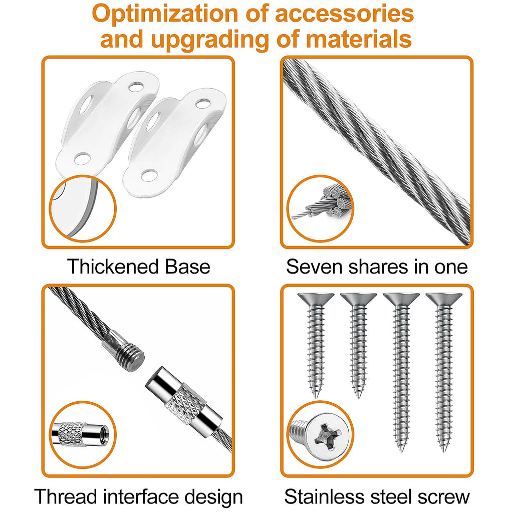 Furniture Anchors (16 Pack) for Baby Proofing, Anti Tip Furniture Anchor Securing 420lbs Tension Earthquake Resistant