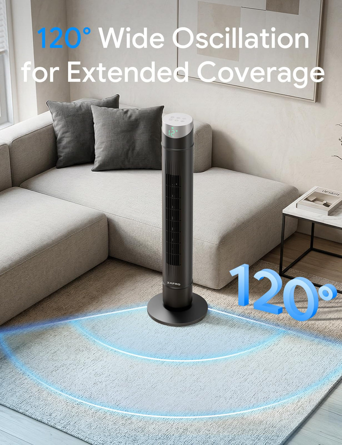 Smart Tower Fan ,Upgraded DC Motor Fans that Blow Cold Air
