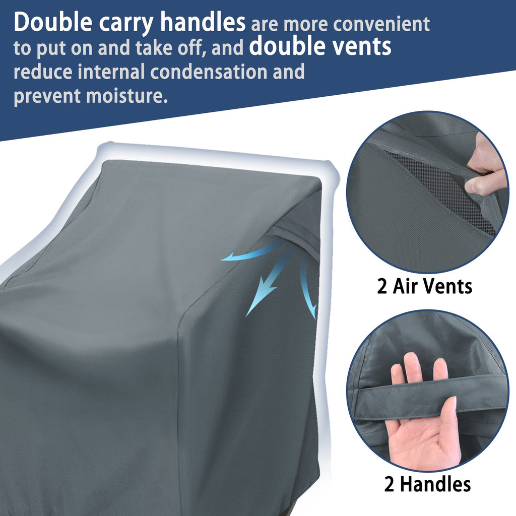 2 Pack Waterproof Outdoor Rocker Chair Cover