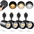 20W H Track Lighting Heads Dimmable, Black 4 Pack