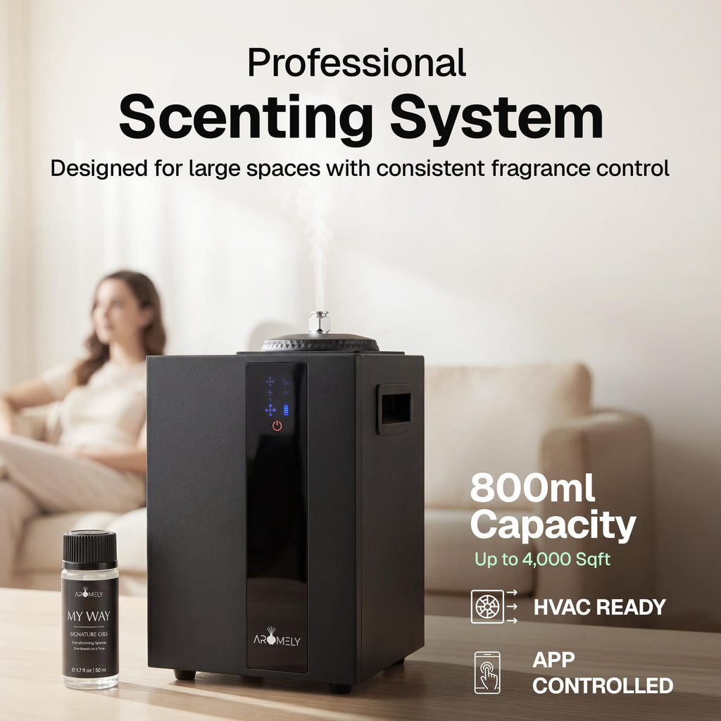 ARO PRO HVAC Scent Diffuser - Nebulizing Waterless Diffuser - Black