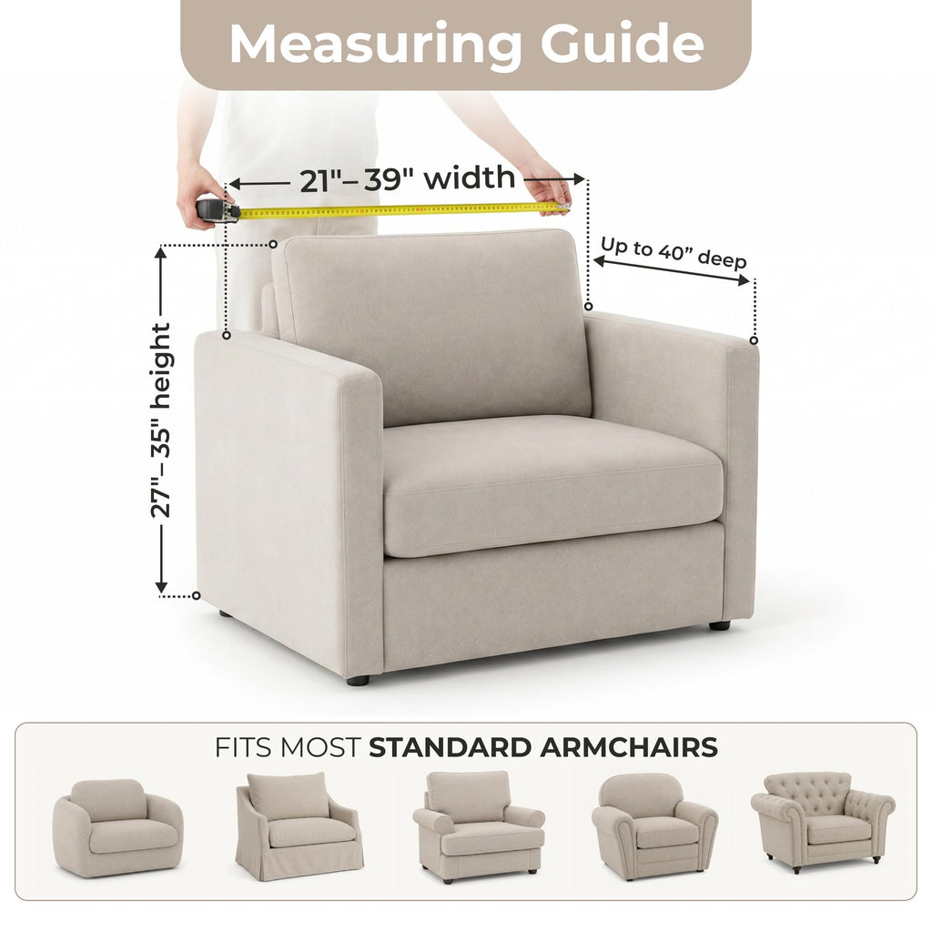 Premium Stretch Couch Covers for Sofa - Sofa Chair Cover Washable, Dogs & Pets Friendly - Elastic Polyester Loveseat