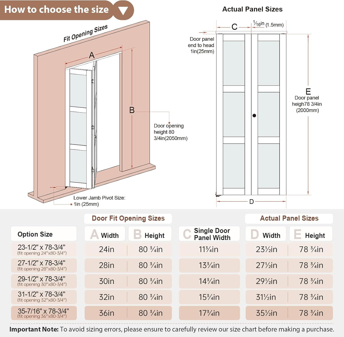 Preassembled Bi-Fold Doors, for 32"x 80" Opening,Tempered Frosted Glass Closet Folding Barn Door with Concealed