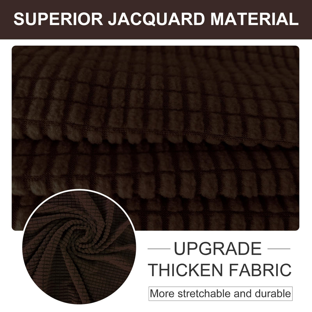 Stretch Couch Cover Slipcover for 3 Cushion Sofa, Chocolate