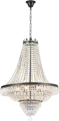 9-Light French Empire Country Crystal Chandelier, Traditional Fixture for Dining