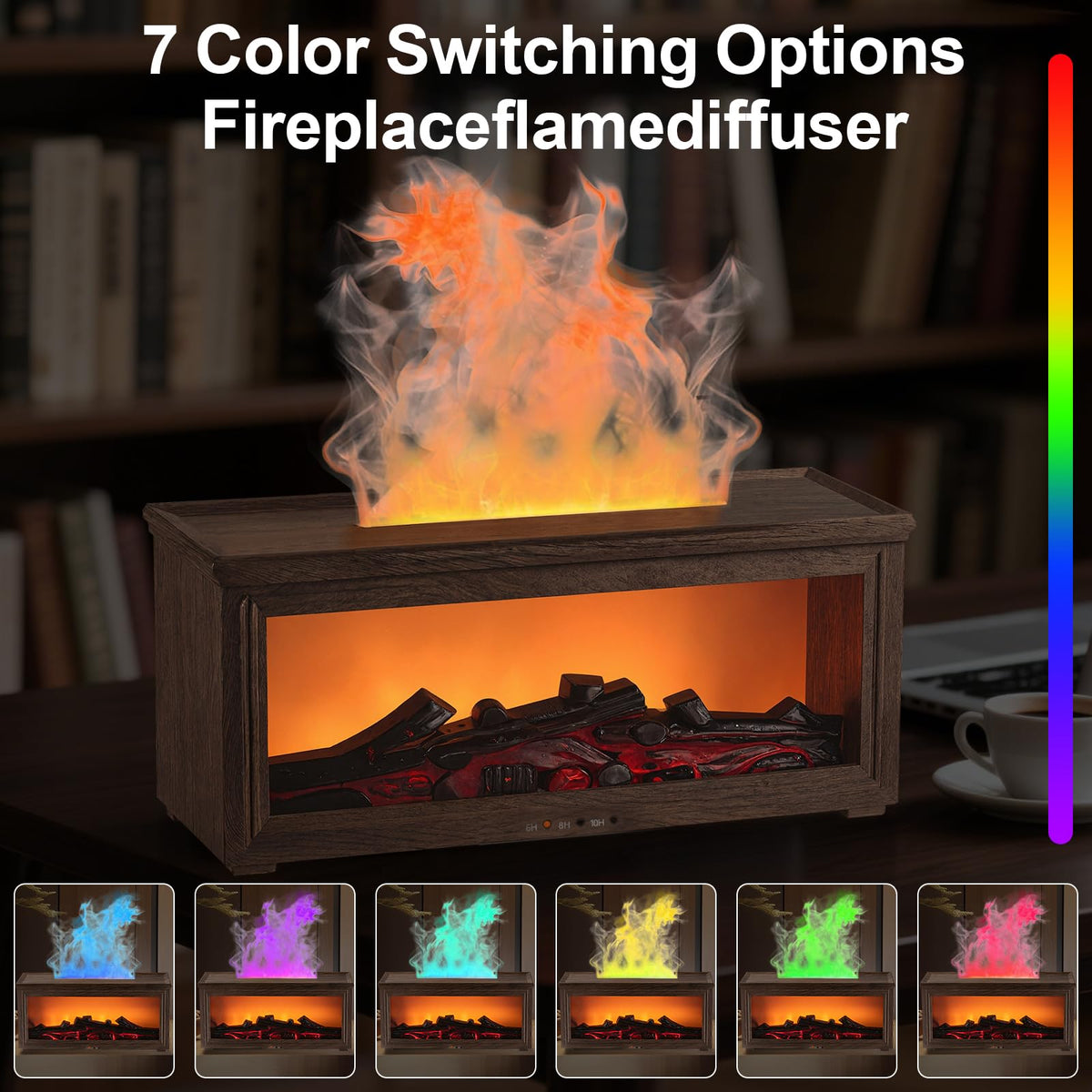 Fireplace Diffuser, Fireplace Flame Essential Oil Diffuser Humidifier