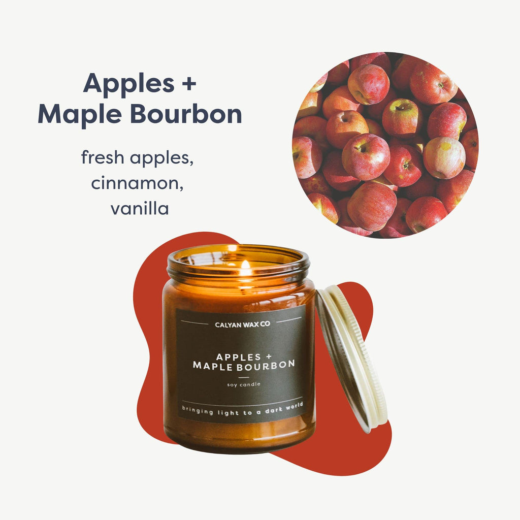 Apples & Maple Bourbon Scented Candle - 57 Hour Burn