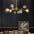 9-Light Gold Modern Crystal Chandelier