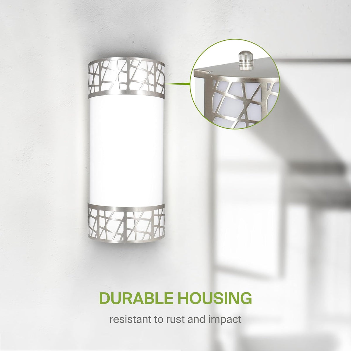 12 Inch LED Indoor Wall Sconce - Brushed Nickel Modern Dimmable 15W 2700K-5000K Adjustable Wall Mounted Light