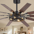 60" Caged Ceiling Fan with Light & Remote