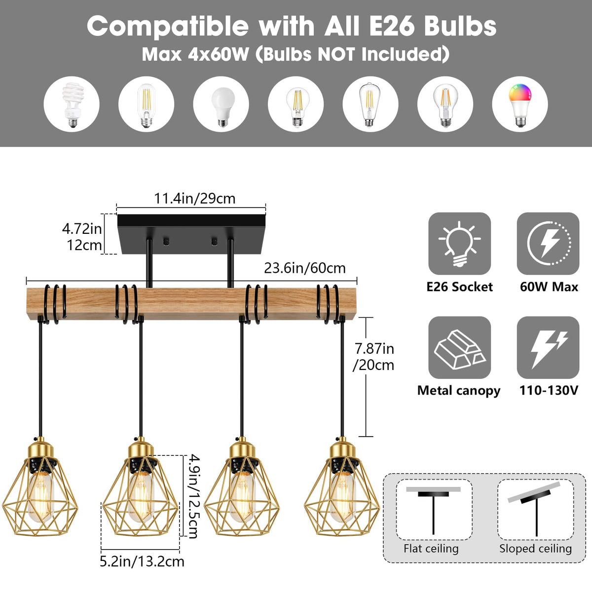 Island Lights, Black and Gold Pendant Light Fixtures, Farmhouse Dining Room Light Fixtures Over Table
