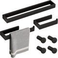 7-Piece Bathroom Hardware Set Black, Includes 16 Inch Towel Bar, Towel Ring, Toilet Paper Holder & 4Pcs Coat Hooks