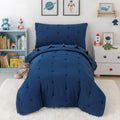 Toddler Bedding Set for Girls Boys 4-Piece Kids Bedding Sets Blue