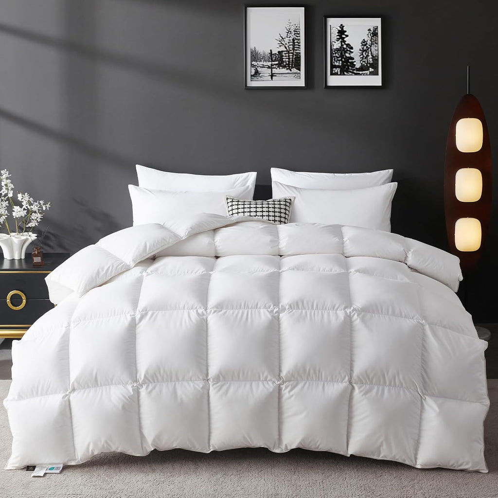 Organic 75% Down Fiber Comforter, White