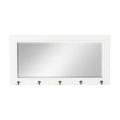 Pub Mirrors with 5 Metal Hooks, White