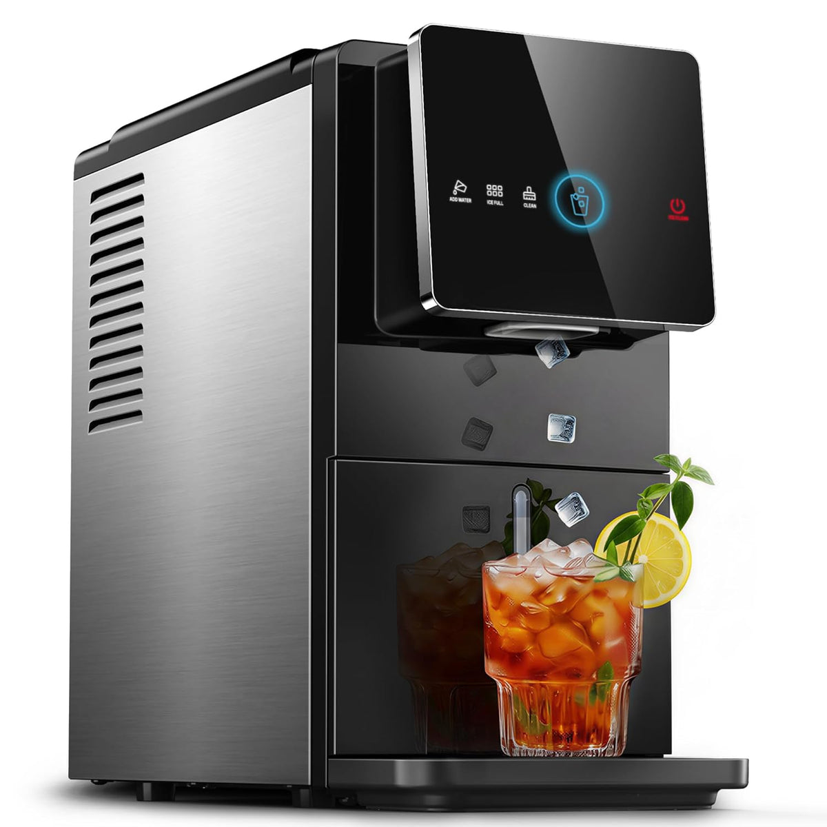 Nugget Ice Maker Countertop, Auto Drop Ice, Self Cleaning Ice Machine, 40 lbs/24H Soft Chewable Ice, Self Dispensing