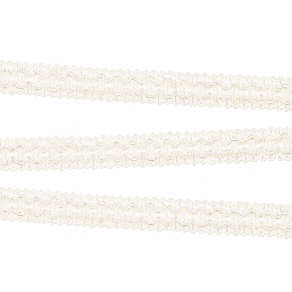 0.7 Inch Gimp Braid Trim, White - 10 Yard