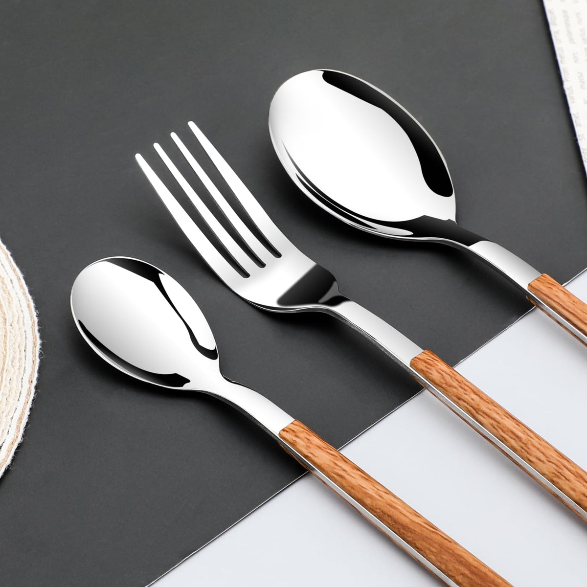 Stainless Steel Flatware Set for 4, Cutlery Utensils Set Include Knives/Forks/Spoons Service for 4, Mirror Polished