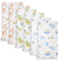 Muslin Baby Burp Cloths 20" x 10" - Large, 6-Layer, (Floral)