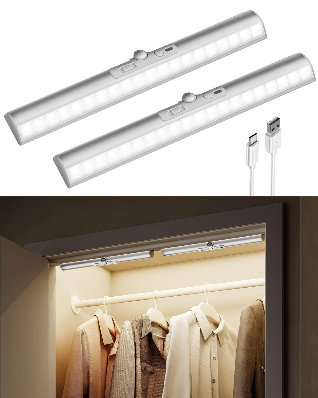 13-inch Closet Lights, Motion Sensor Lights Indoor