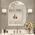 Frameless Bathroom Mirror, 22" x 30" Arched Vanity Mirror for Wall Beveled, Arch Wall Mounted Mirrors, Over Sink